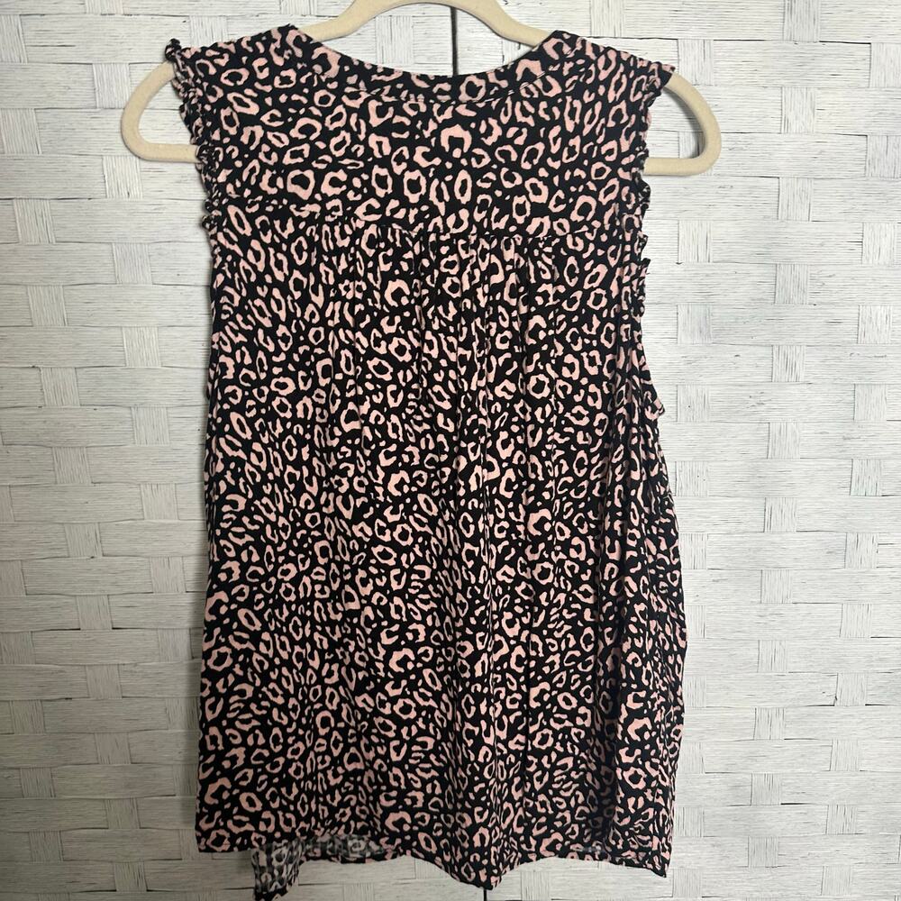 Torrid women blouse sleeveless animal print cheetah coastal ruffles plus size - Picture 4 of 10